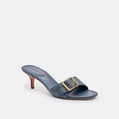 Coach Margot Sandal In Crystal Signature Denim In Blue