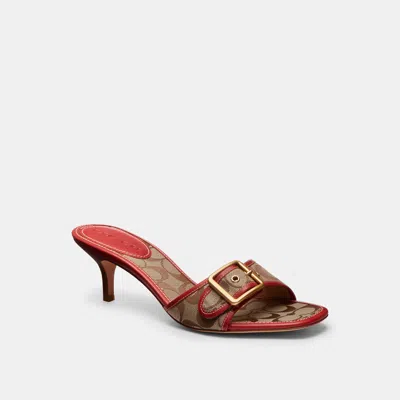 Coach Margot Sandal In Signature Jacquard In Multi