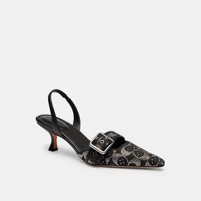 Coach Margot Slingback With Crystal Signature In Black