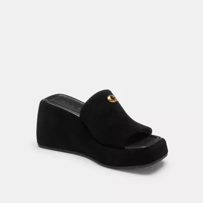 Coach Marie Platform Sandal In Black