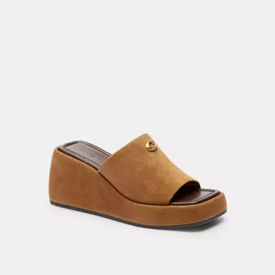 Coach Marie Platform Sandal In White