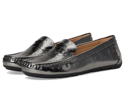 Coach Marley Crinkled Metallic Driver In Gray