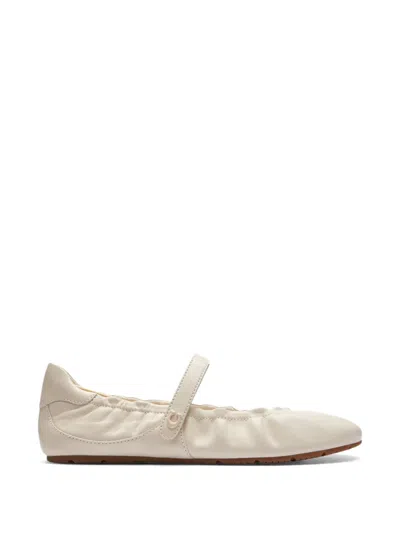 Coach Mary Jane Leather Ballet Flats In Transparent
