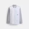 Coach Mashup Stripe Shirt In White