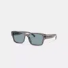 Coach Maxi Sculpted C Narrow Square Sunglasses In Gray