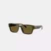 Coach Maxi Sculpted C Narrow Square Sunglasses In Green
