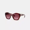 Coach Maxi Sculpted C Oversized Geometric Sunglasses In Red