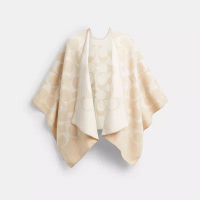 Coach Maxi Signature Cape In White