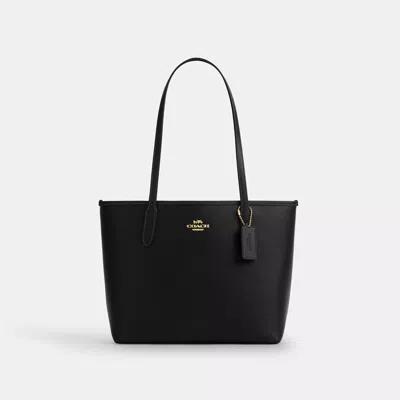 Coach Medium City Tote Bag In Black