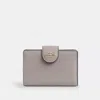 Coach Medium Corner Zip Wallet In Gray