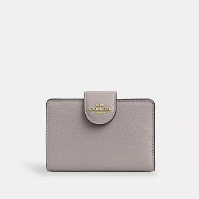 Coach Medium Corner Zip Wallet In Gray