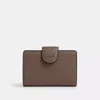 Coach Medium Corner Zip Wallet In Grey