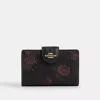 Coach Medium Corner Zip Wallet With Floral Print In Multi
