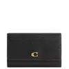 Coach Medium Flap Leather Wallet In Black