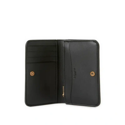 Coach Medium Flap Wallet In Black
