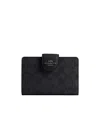Coach Medium Logo Wallet In Carbon Black/black