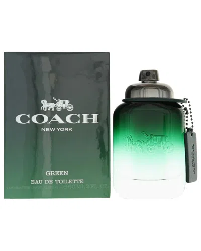 Coach Men's 2oz Green Edt Spray In Transparent