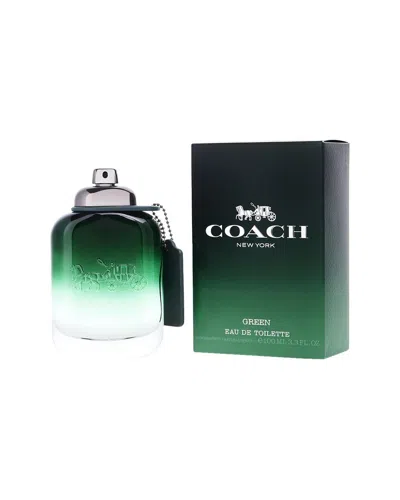Coach Men's 3.3oz Green Edt Spray In White