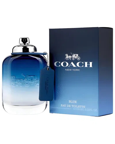 Coach Men's 3.3oz Man Blue Edt In Transparent