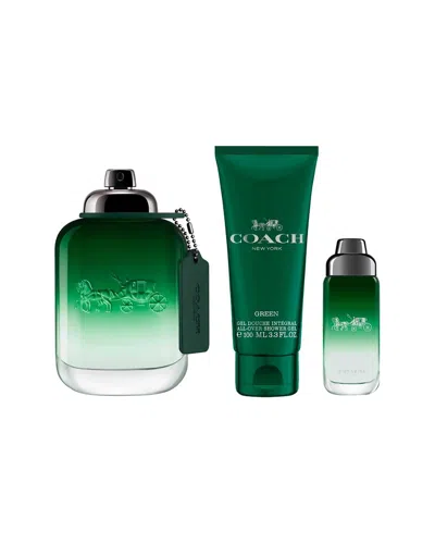 Coach Men's 3.4oz Green 3pc Set