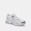Coach Mesh Sneaker In Light Grey/optic White