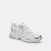 Coach Mesh Sneaker In Light Grey/optic White
