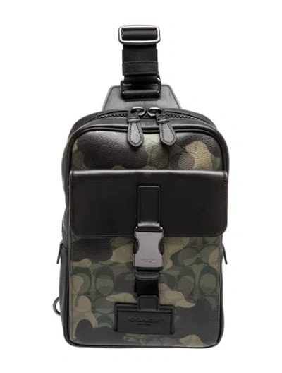 Pre-owned Coach Messenger Bag In Black