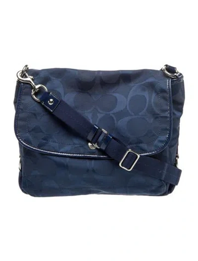 Pre-owned Coach Messenger Bag In Blue