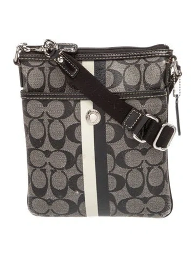 Pre-owned Coach Messenger Bag In Grey