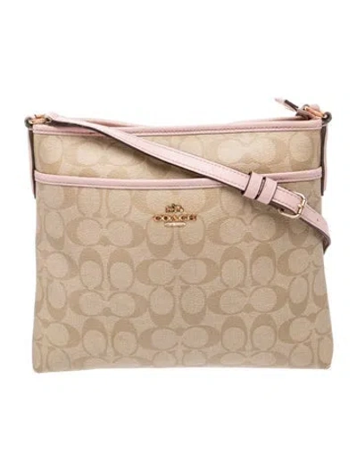 Pre-owned Coach Messenger Bag In Neutral
