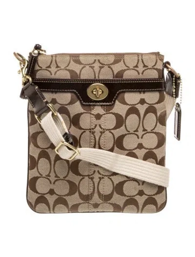 Pre-owned Coach Messenger Bag In Neutral