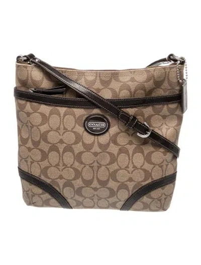 Pre-owned Coach Messenger Bag In Neutral