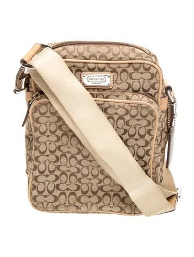 Pre-owned Coach Messenger Bag In Neutral
