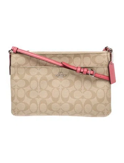Pre-owned Coach Messenger Bag In Neutral