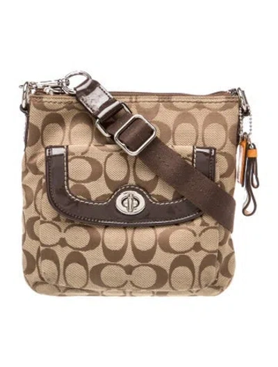 Pre-owned Coach Messenger Bag In Neutral