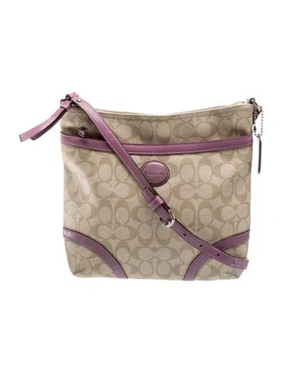 Pre-owned Coach Messenger Bag In Neutral