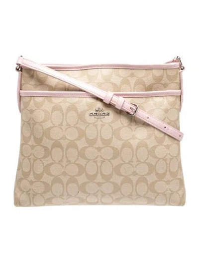 Pre-owned Coach Messenger Bag In Neutrals