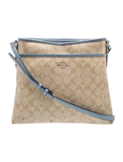 Pre-owned Coach Messenger Bag In Neutrals