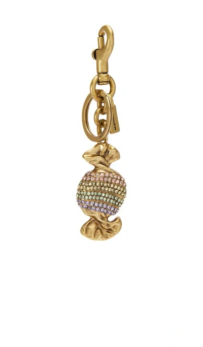 Coach Metal Candy Bag Charm In Gold