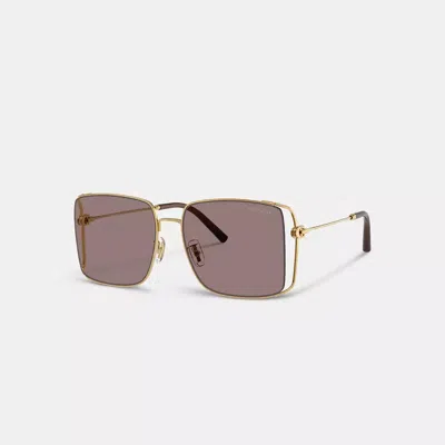 Coach Metal Square Sunglasses In Multi