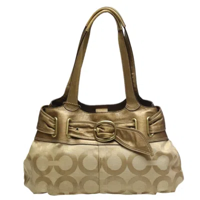 Pre-owned Coach Metallic Canvas Leather Shoulder Bag () In Multi