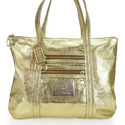 Pre-owned Coach Metallic Leather Tote Bag () In Multi