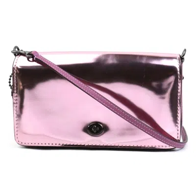Pre-owned Coach Metallic Pink Leather Shoulder Bag ()