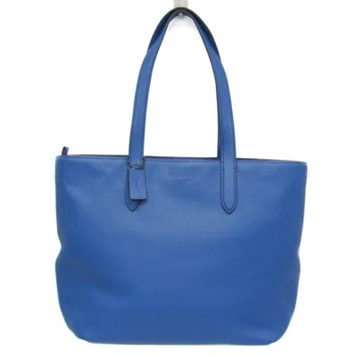 Pre-owned Coach Metropolitan Blue Leather Tote Bag ()