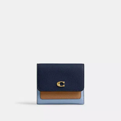 Coach Mila Kleines Portemonnaie Mit Umschlag In Blockfarben In Blue