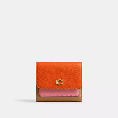 Coach Mila Kleines Portemonnaie Mit Umschlag In Blockfarben In Brown