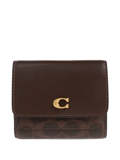 Coach Mila Logo Pattern Wallet In Neutral
