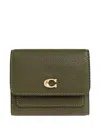 Coach Mila Logo-plaque Wallet In Green