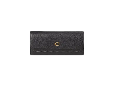Coach Mila Long Flap Wallet Wallet Handbags Black: One Size