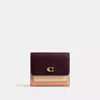 Coach Mila Small Flap Wallet In Colorblock In Purple